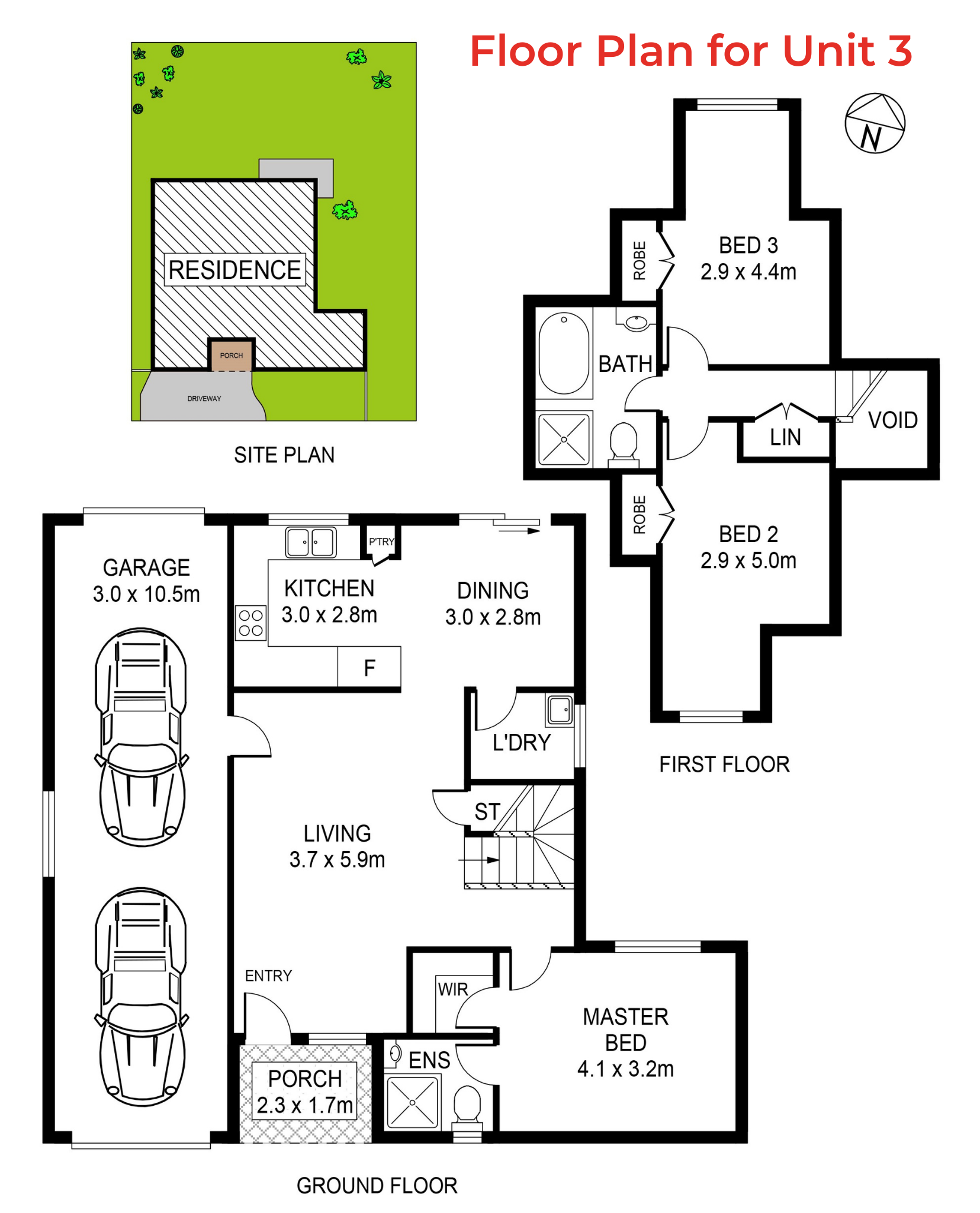 Floor Plan for Unit 3